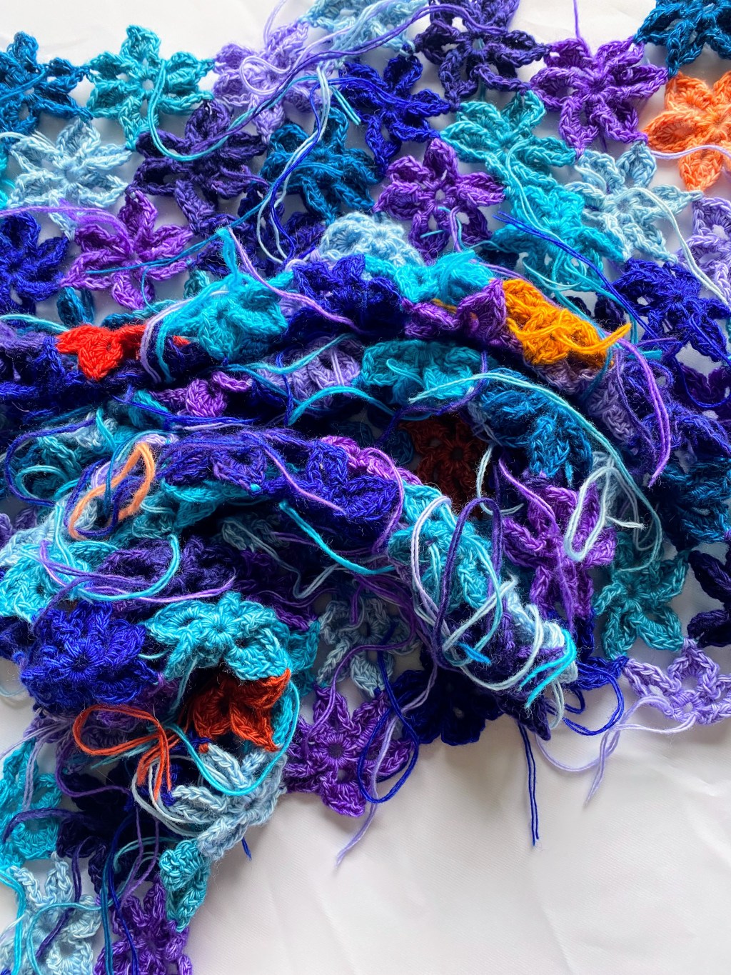 No more frogging, but the ends are piling&nbsp;up